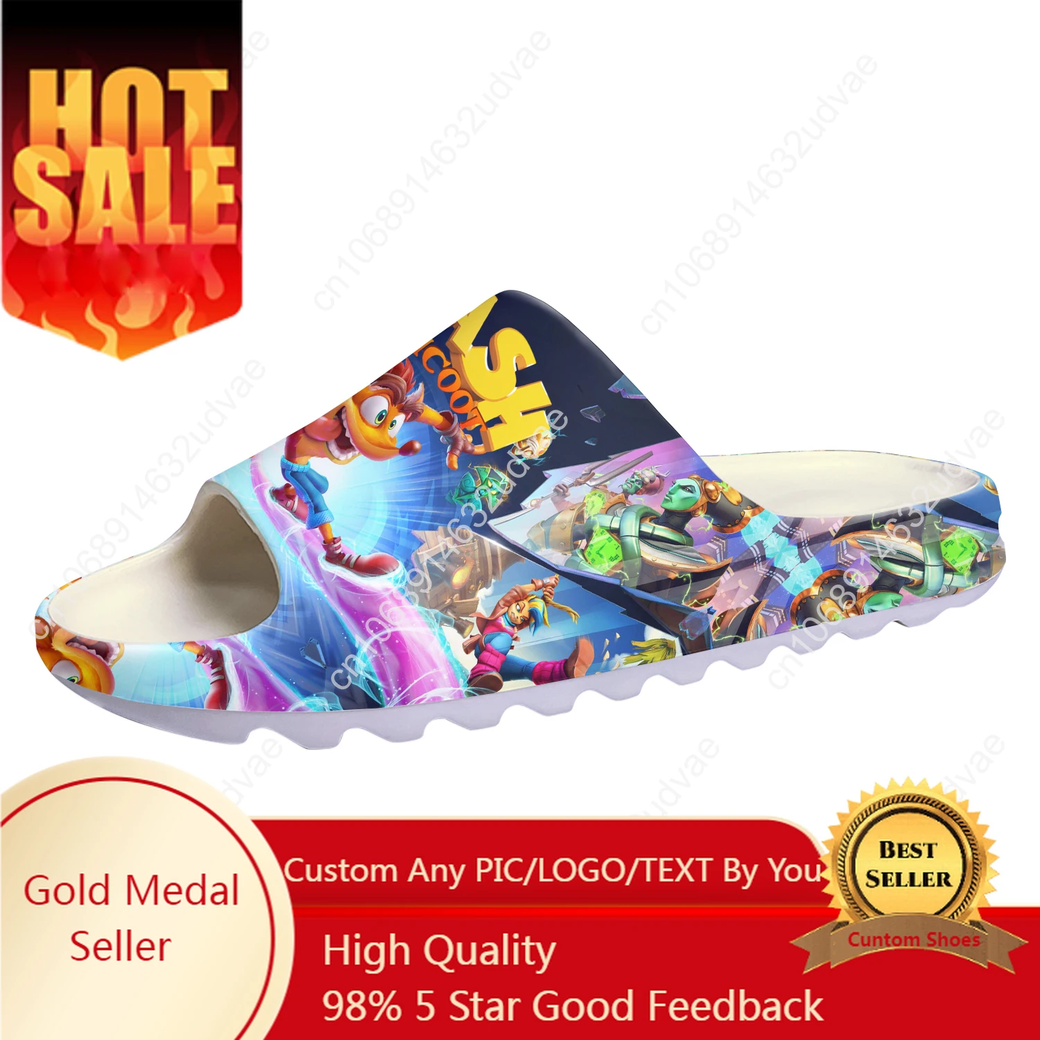Women'S Shoes Clogs - Crash Bandicoot Custom Made Soft Sole
