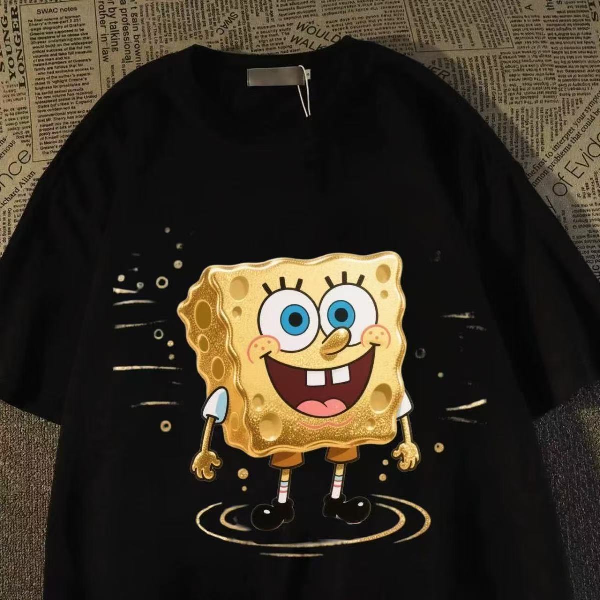 Vintage SpongeBob Print T‑Shir - Women'S Shoes For Crews ulasan dan harga