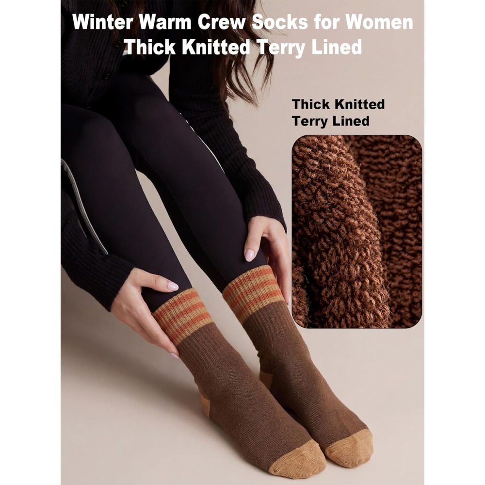 5 Pairs Women Crew Socks Knitt - Women'S Shoes For Crews ulasan dan harga