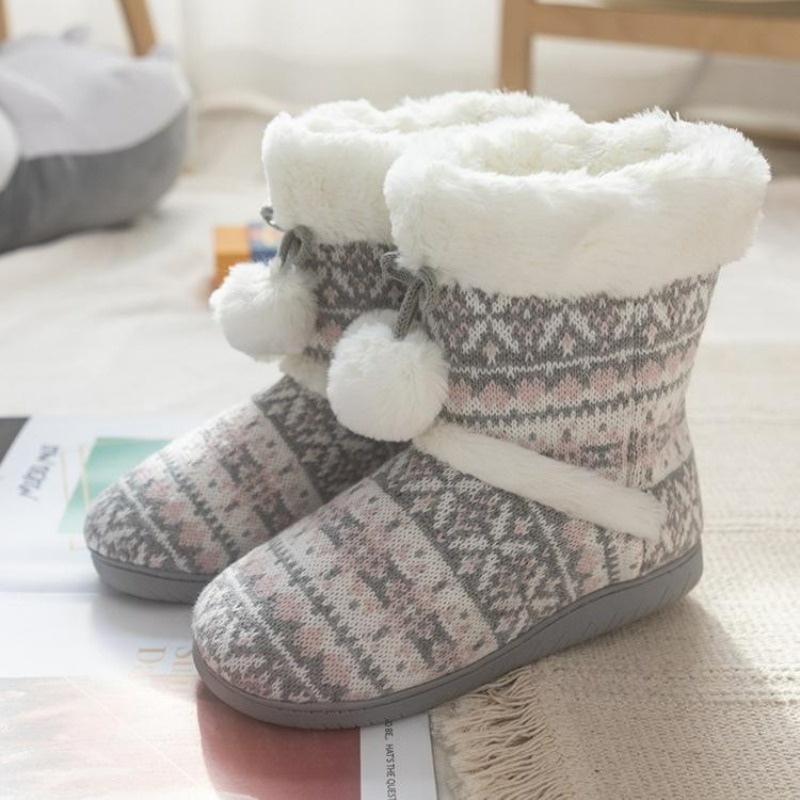 Plush Slippers Boots for Women - Women Shoes For Winter ulasan dan harga