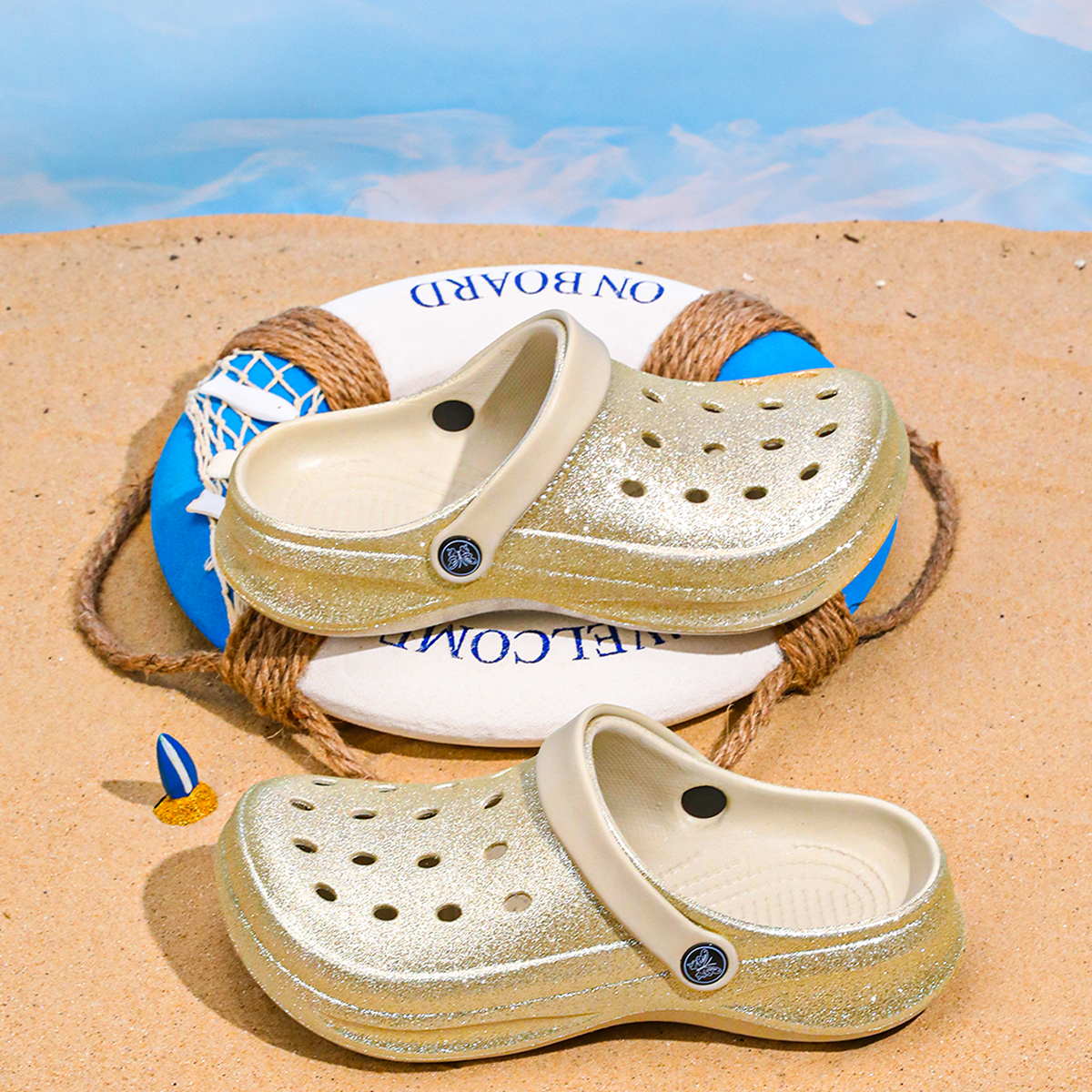 Glitter Clog, Lightweight EVA  - Women'S Shoes Water Resistant ulasan dan harga
