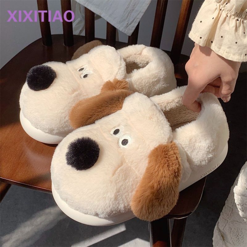 Size36-45 Hug Dog Slippers Gir - Women Shoes For Winter ulasan dan harga