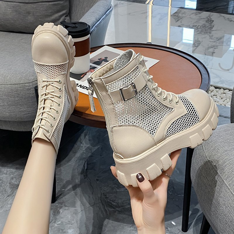 Thick Sole Breathable Mesh Boo - Women'S Shoes Water Resistant ulasan dan harga