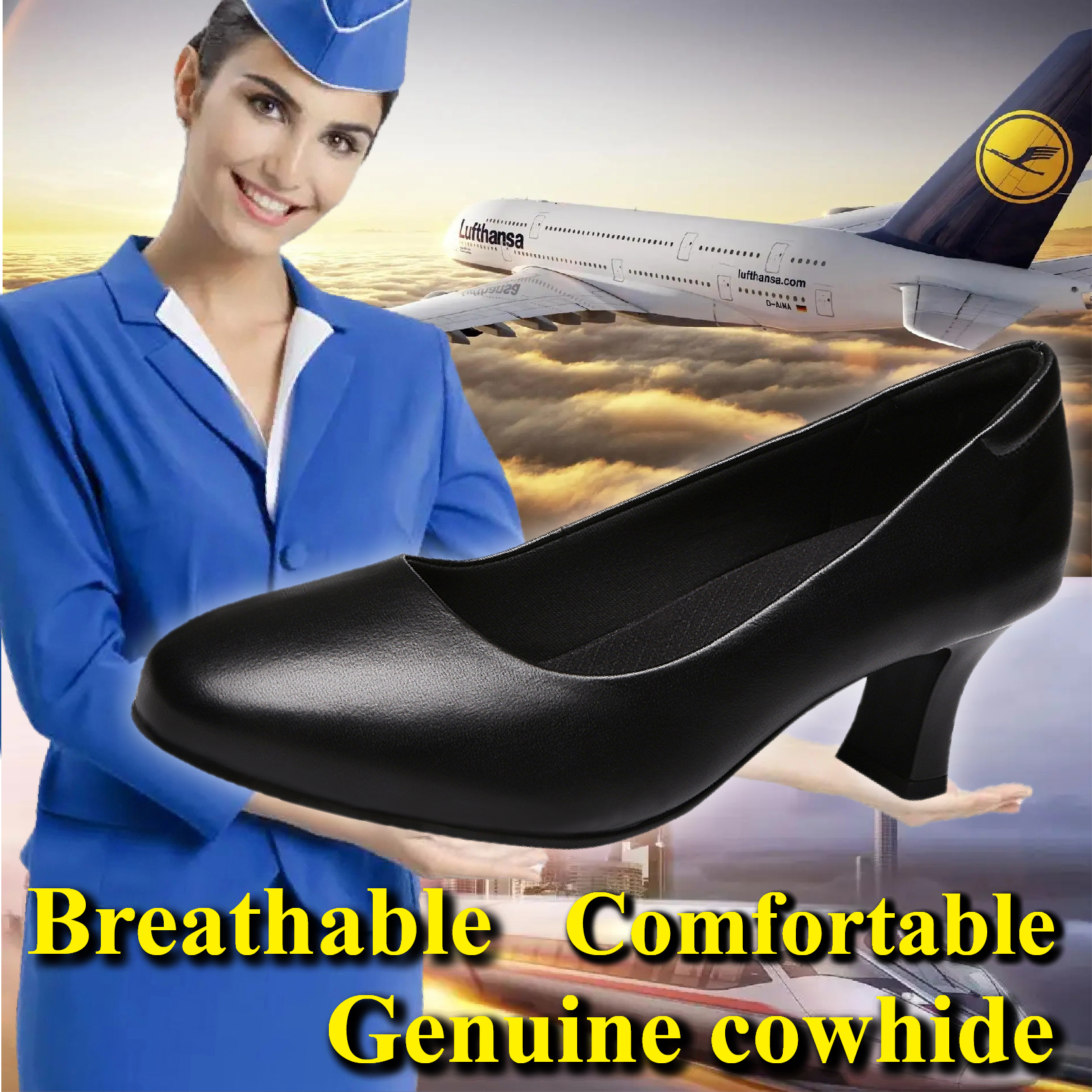 5.5cm Comfort Genuine Cow Leat - Women'S Shoes For Crews ulasan dan harga