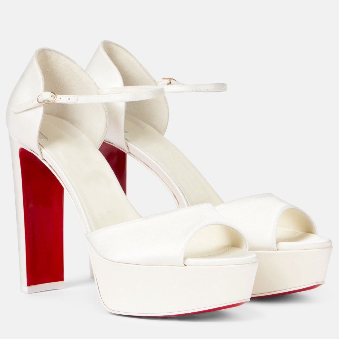 Peep Toe Buckle Strap Red Sole - Women'S Shoes Red Bottoms ulasan dan harga