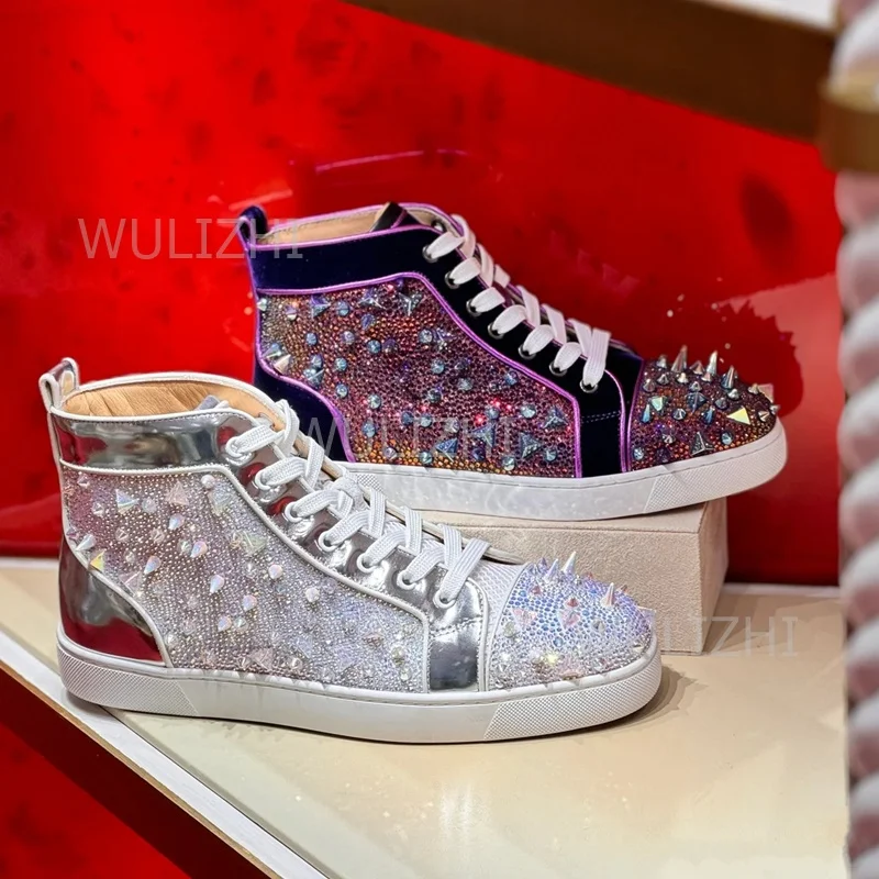Dark Purple Crystal Rivet Men  - Women'S Shoes For Tennis ulasan dan harga