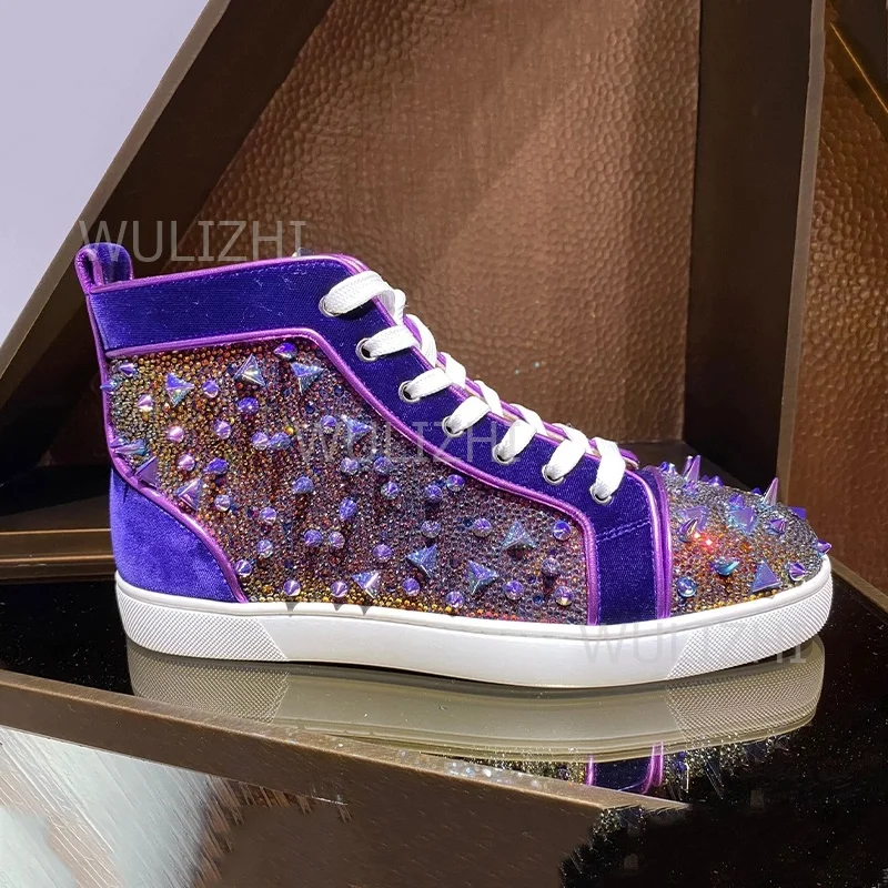 Dark Purple Crystal Rivet Men  - Women'S Shoes For Tennis ulasan dan harga