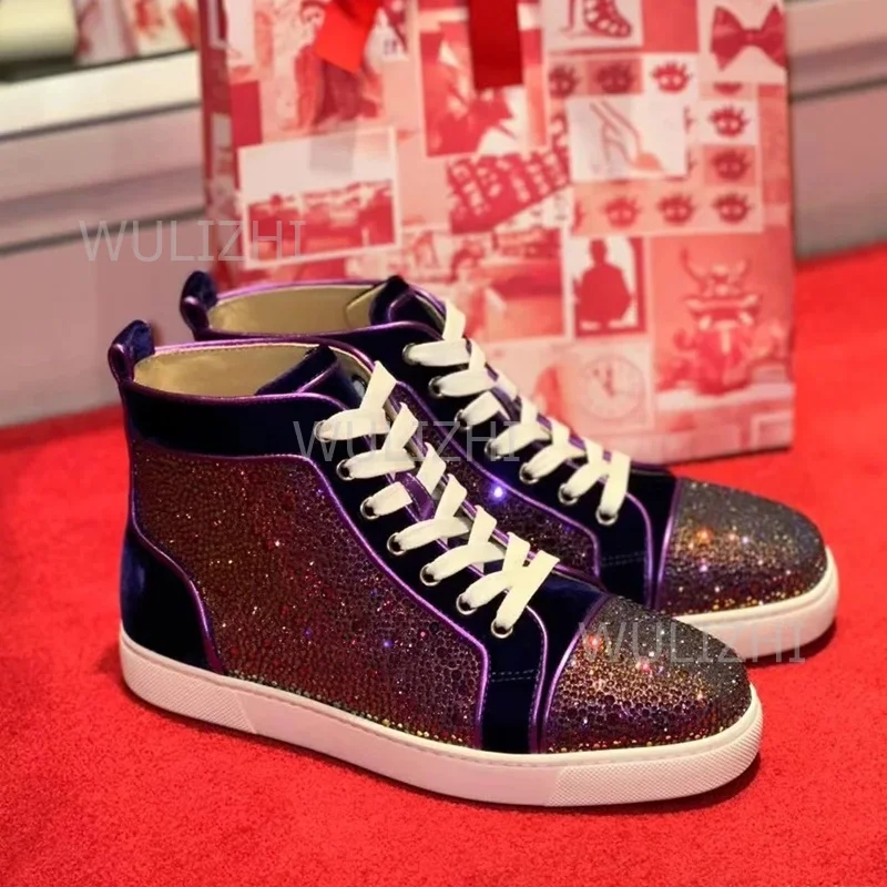 Dark Purple Crystal Rivet Men  - Women'S Shoes For Tennis ulasan dan harga