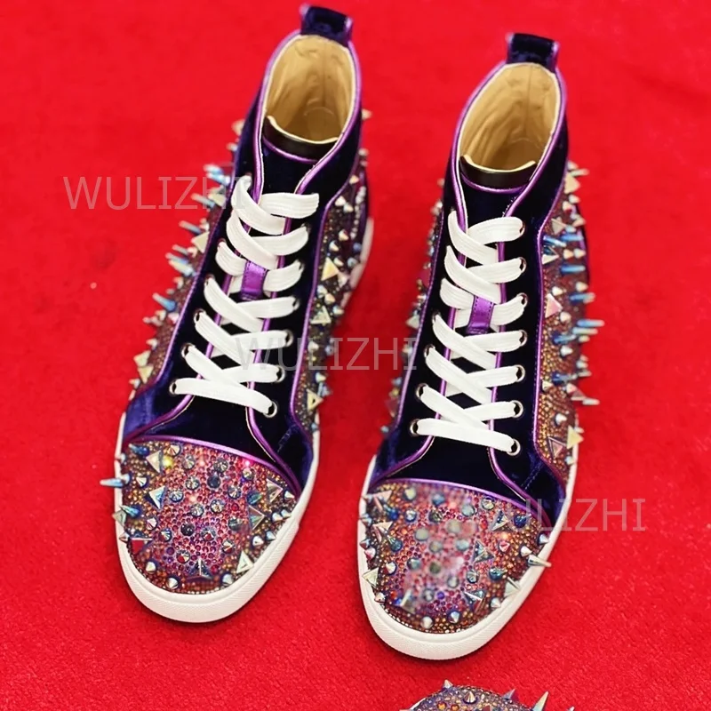 Dark Purple Crystal Rivet Men  - Women'S Shoes For Tennis ulasan dan harga