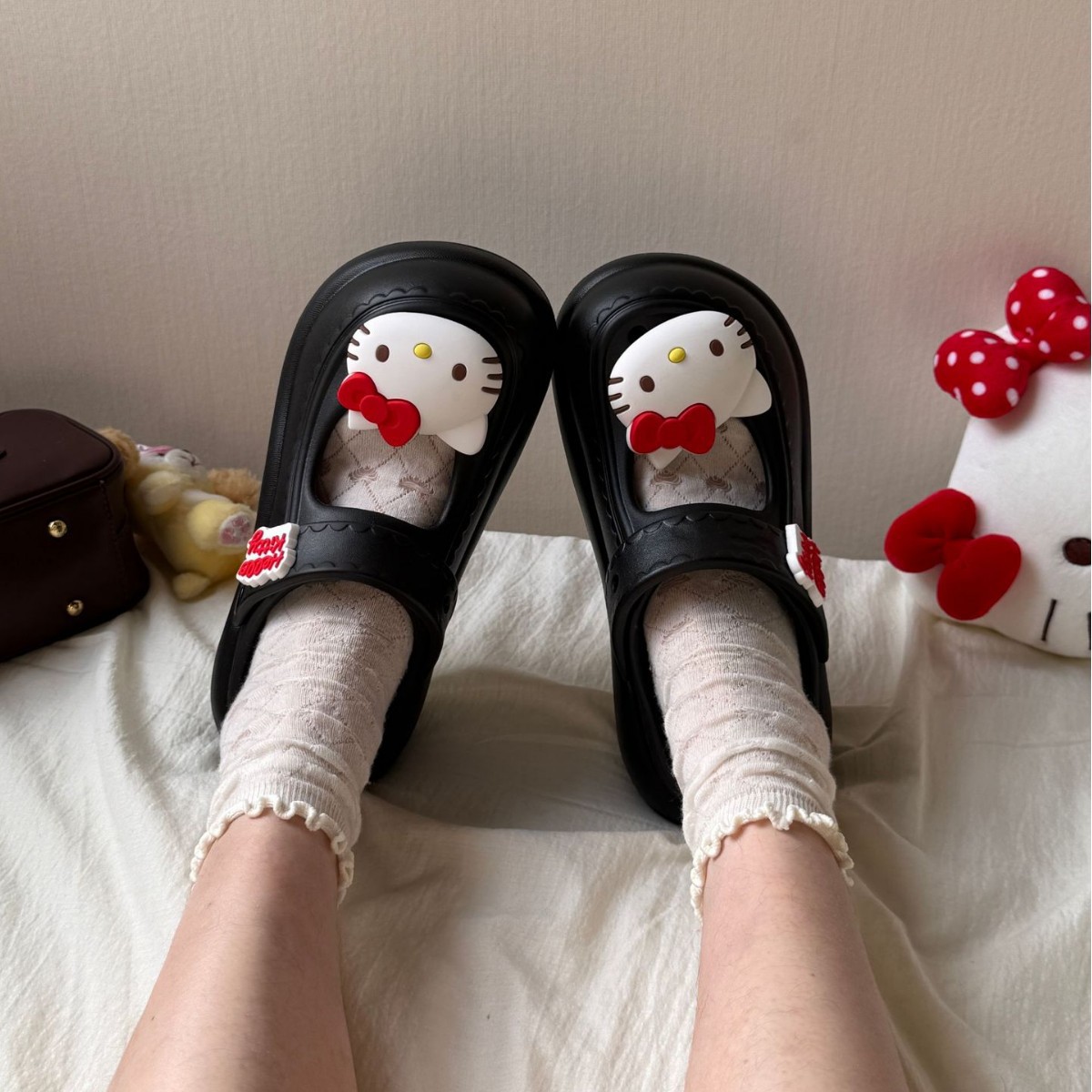 Anime Hello Kitty Thick Platfo - Women'S Shoes Clogs ulasan dan harga